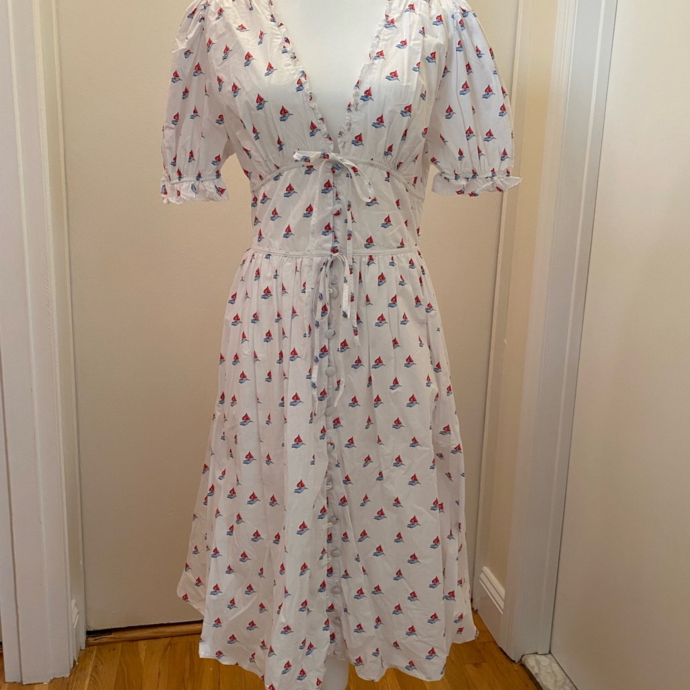 Hill House Sabrina Dress - Novelty Love Boats
